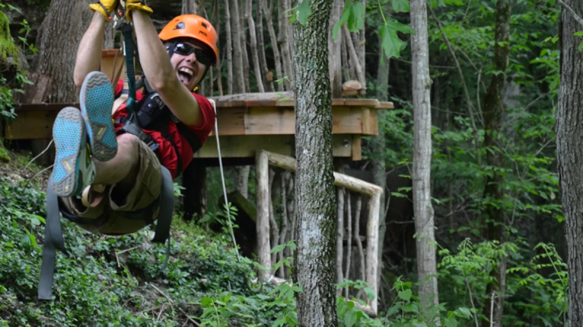 a person wearing a helmet